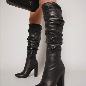 Elegant Black Knee-High Boots